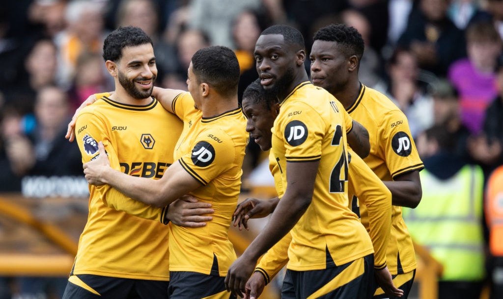 Players including Rayan Ait-Nouri during Wolverhampton Wanderers FC v Tottenham Hotspur FC - Premier League