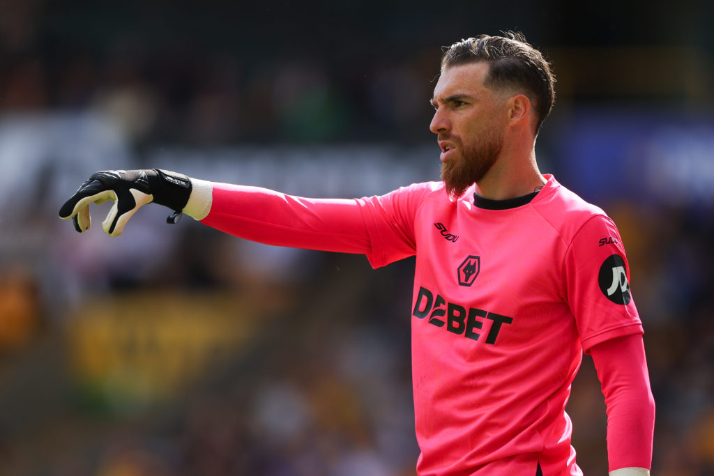 Jose Sa of Wolverhampton Wanderers during the Premier League match between Wolverhampton Wanderers FC and Brighton & Hove Albion FC