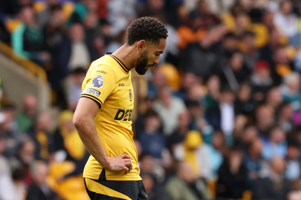 Matheus Cunha during Wolves' Premier League game with Brentford.