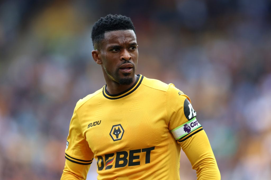 Nelson Semedo playing for Wolves.