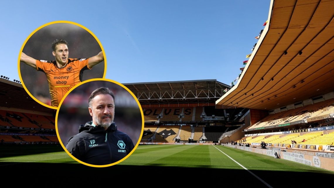 A general view of Molineux stadium (background), former Wolves midfielder Dave Edwards (upper inset), Wolves manager Vitor Pereira (lower inset)