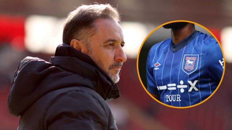 Vitor Pereira watches on as Wolves play Southampton (left) and Ipswich Town shirt (right)