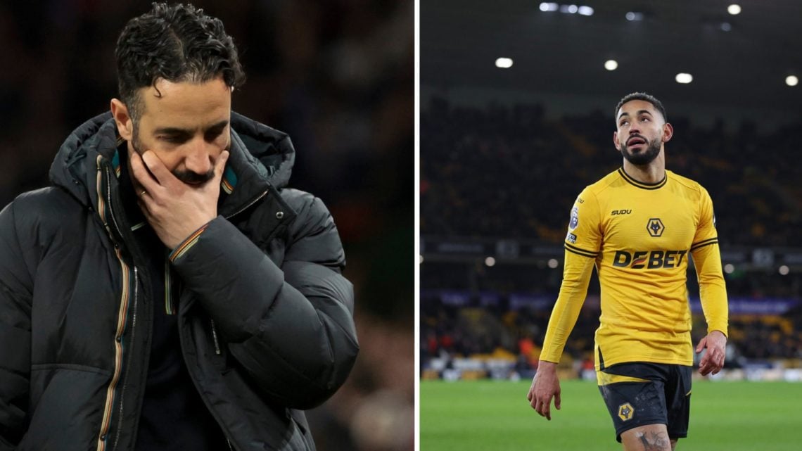 A split image of Ruben Amorim and Matheus Cunha