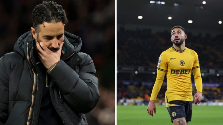 A split image of Ruben Amorim and Matheus Cunha