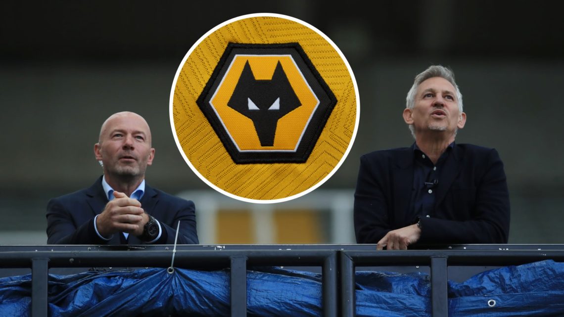 BBC pundits Gary Lineker and Alan Shearer watch on at St. James Park