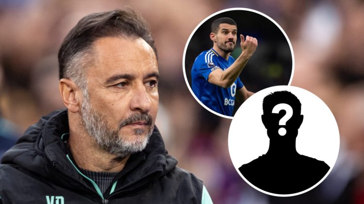 Wolves manager Vitor Pereira looks as his side face Crystal Palace (left) and Conor Coady features for Leicester City in the Premier League (right)