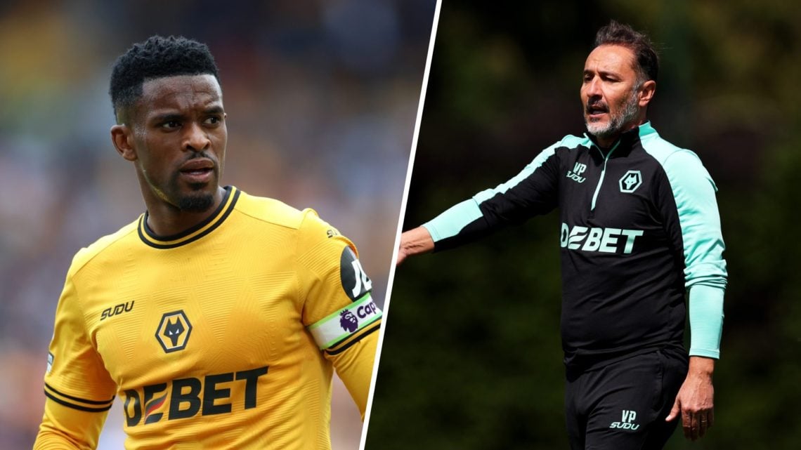 A split image of Nelson Semedo and Vitor Pereira