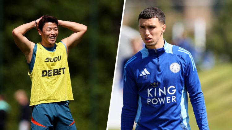 A split image of Hwang Hee-chan and Bilal El Khannouss