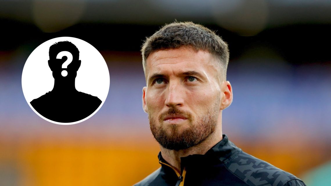 Matt Doherty during the Premier League match between Wolverhampton Wanderers FC and Newcastle United with mystery icon inset.