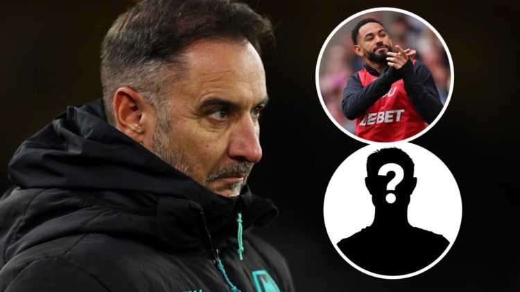 An image of Vitor Pereira with an inset of Matheus Cunha and mystery player