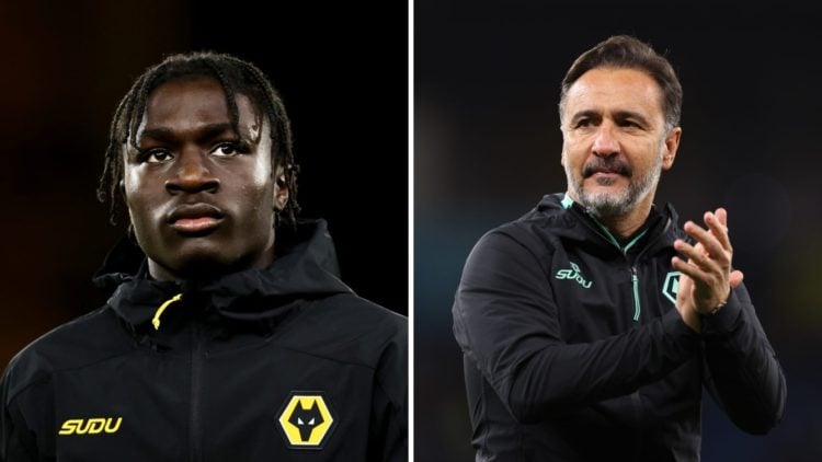 Mateus Mane in Wolves training gear (left), Wolves manager Vitor Pereira (right)