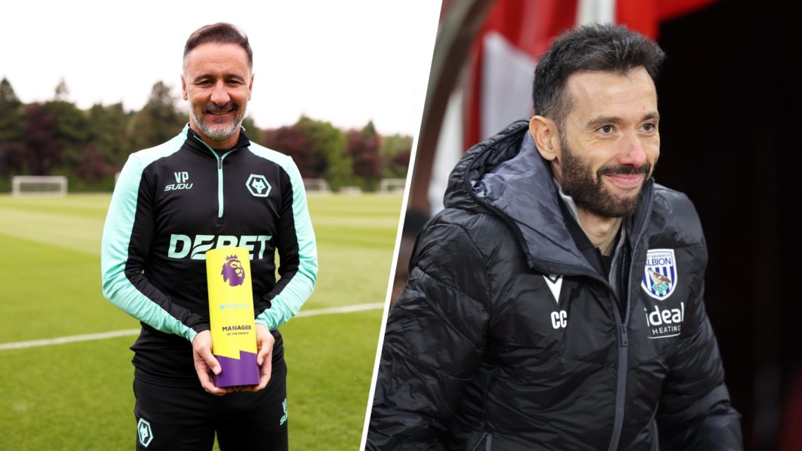 A split image of Vitor Pereira (Wolves) and Carlos Corberan (Valencia)