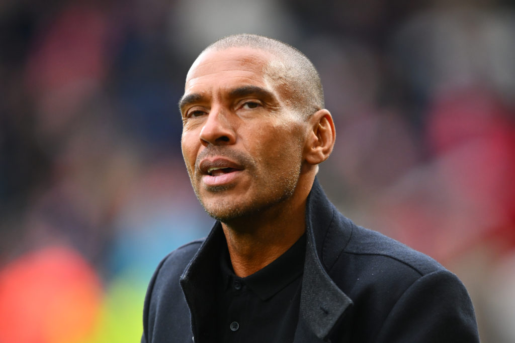 Pundit Stan Collymore at the City Ground.