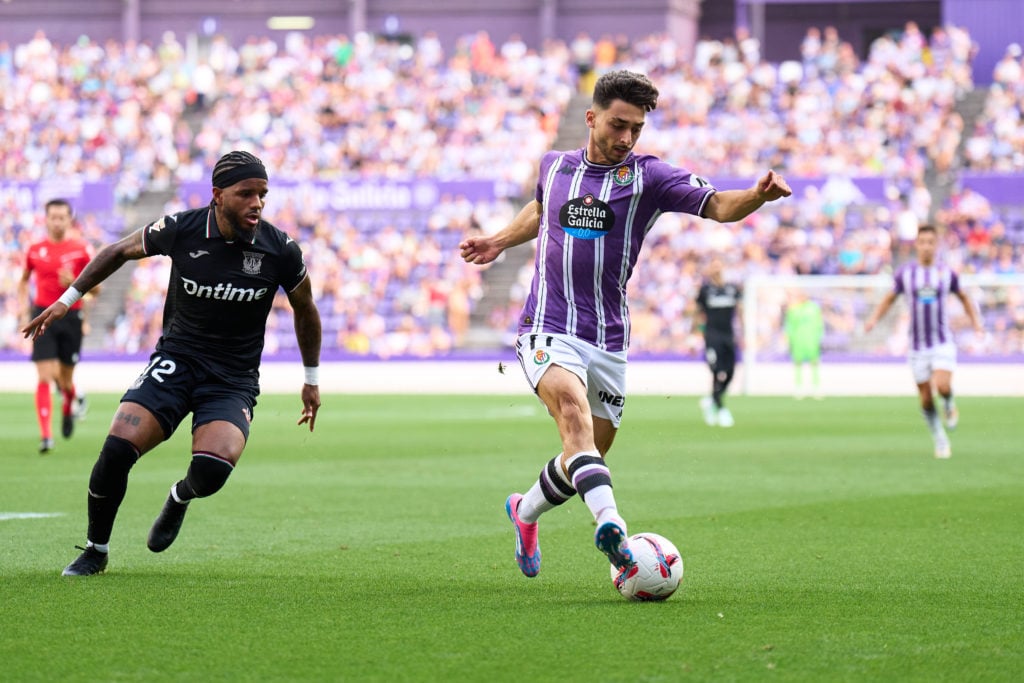 Raul Moro playing for Real Valladolid.