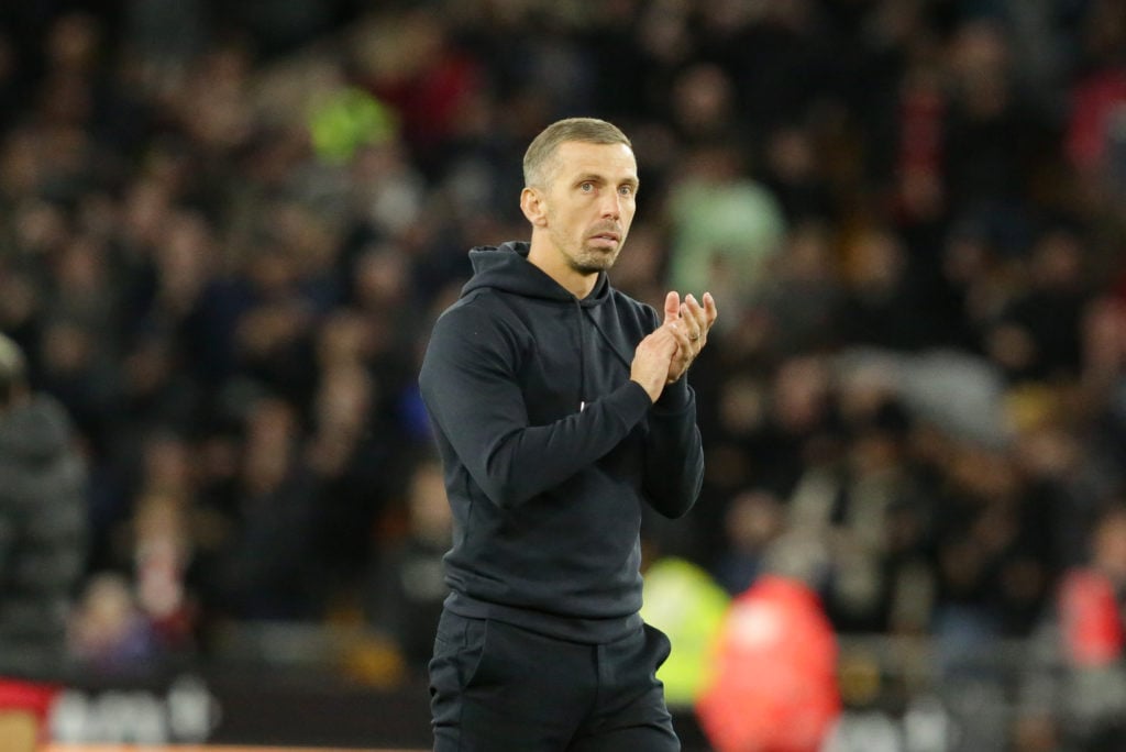 Gary O'Neil clapping the Wolves fans.