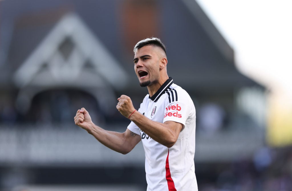 Andreas Pereira celebrates for Fulham.