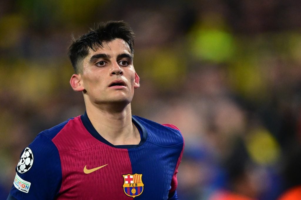Gerard Martin playing for Barcelona against Borussia Dortmund.