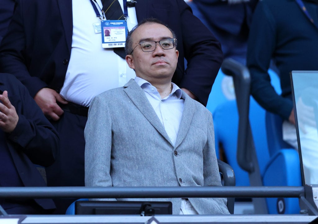 Wolves chairman Jeff Shi at the Etihad Stadium.