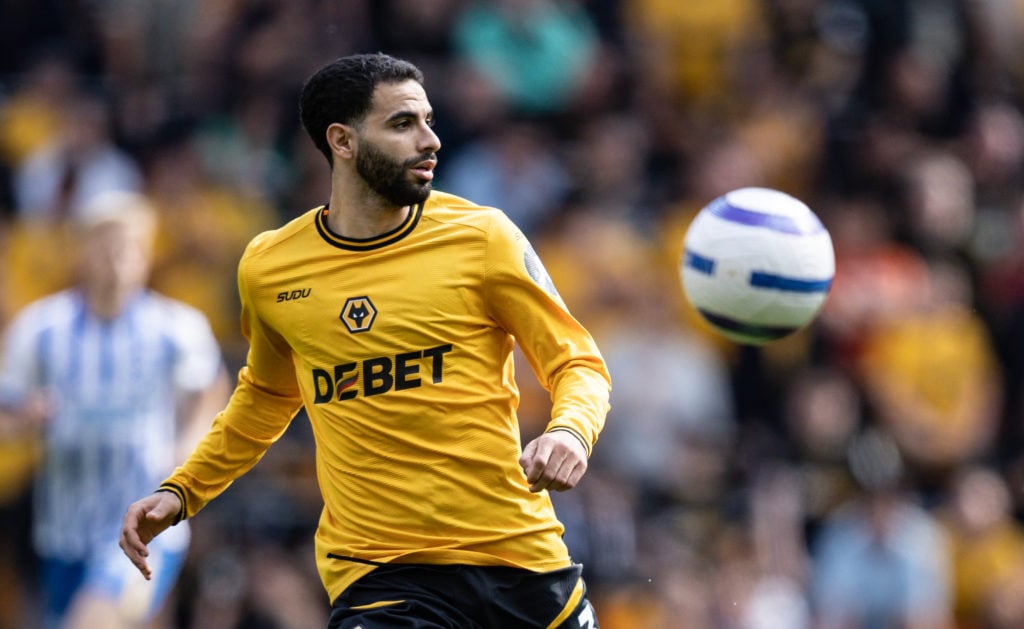 Rayan Ait-Nouri playing for Wolves.