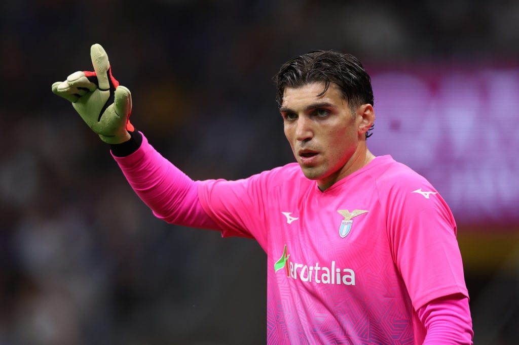 Christos Mandas in action for Lazio.
