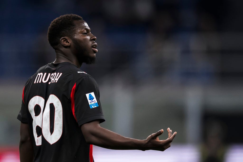 Yunus Musah during AC Milan vs Monza