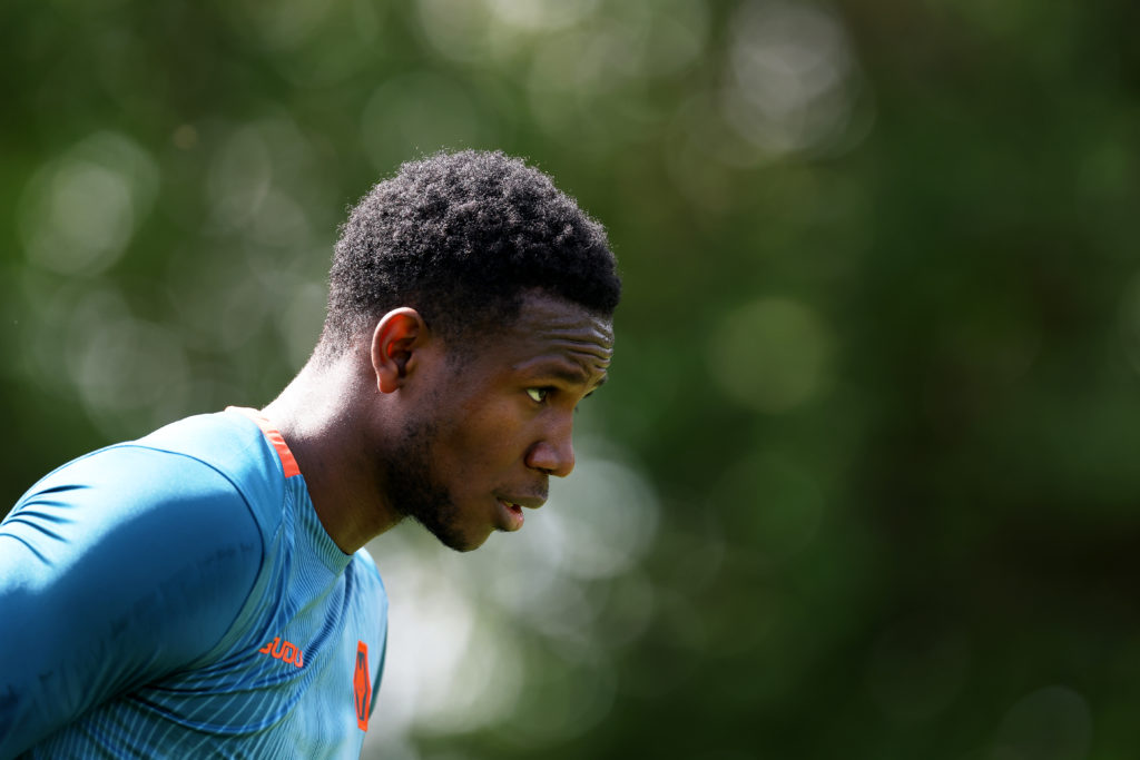 Yerson Mosquera in Wolves training.