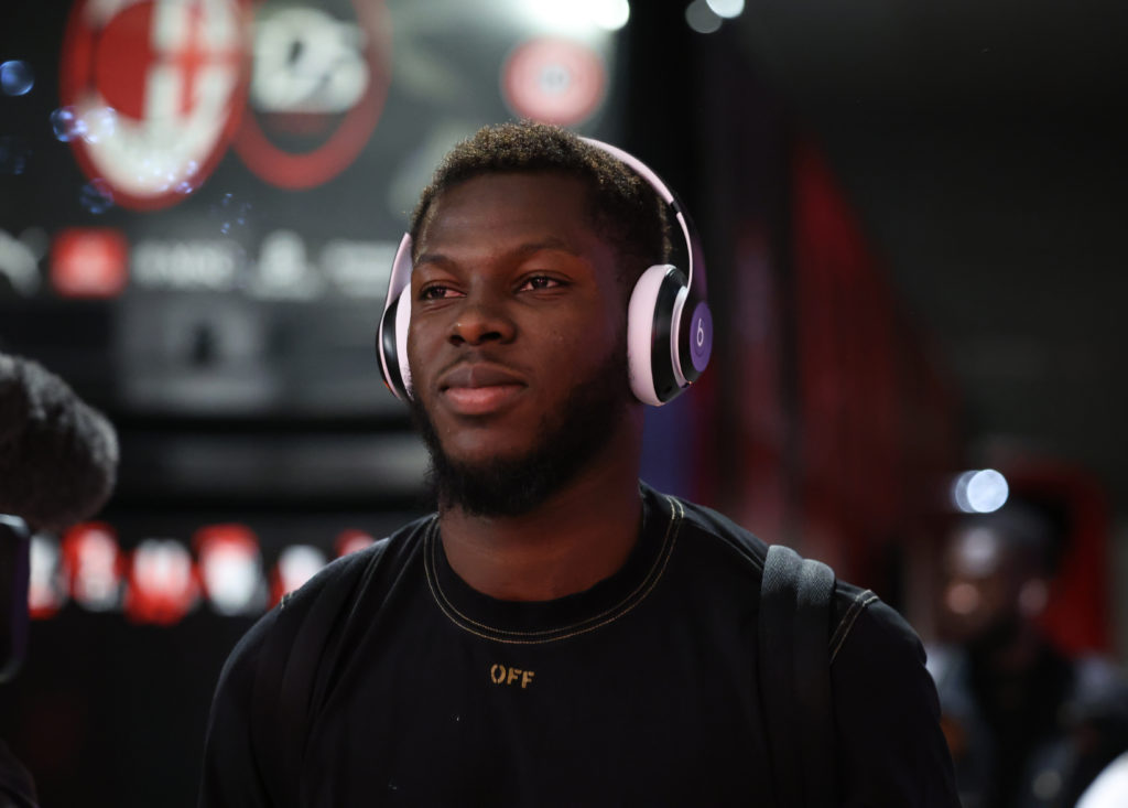 Yunus Musah listening to music.