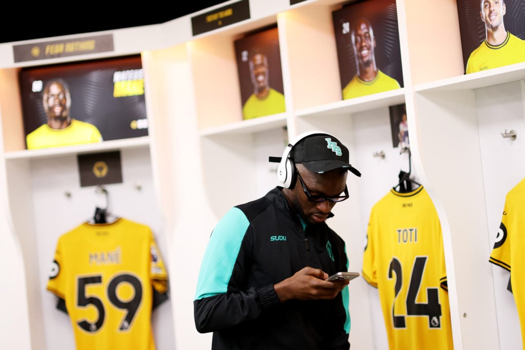 Toti Gomes in the Wolves dressing room.