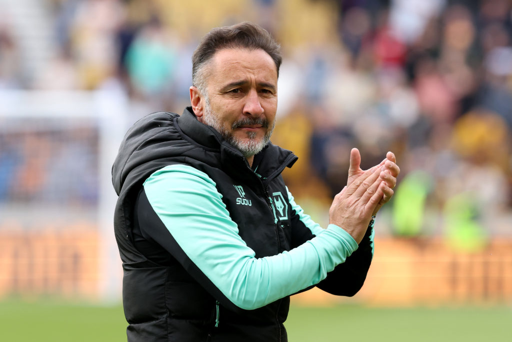 Wolves manager Vitor Pereira applauds.
