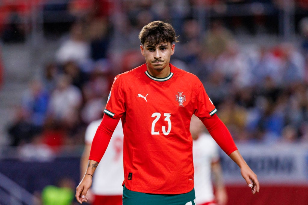 Rodrigo Gomes playing for the Portugal U21s against Poland.