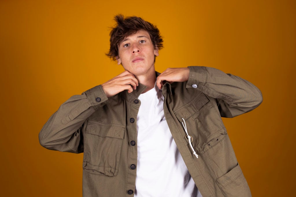 Fer Lopez poses after signing for Wolves.