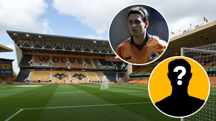 Main: A general view of an empty Molineux Stadium before a Premier League match. Insets: Simon Osborn in action for Wolves during the Division One ...