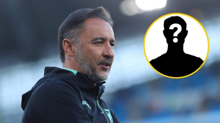 Wolves manager Vitor Pereira at the Etihad Stadium (left), mystery player (inset)