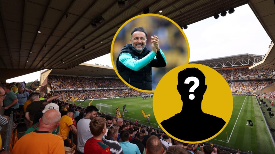 Wolves fans attend Molineux in the Premier League (left), Wolves boss Vitor Pereira claps fans (right)