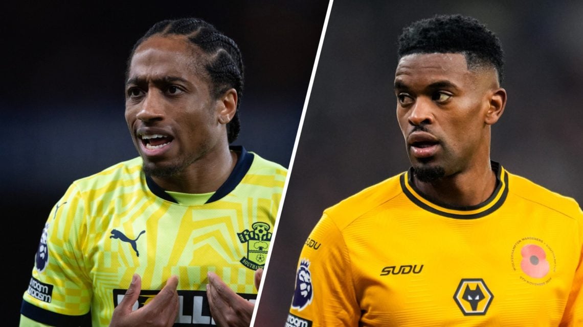 A split image of Kyle Walker-Peters and Nelson Semedo