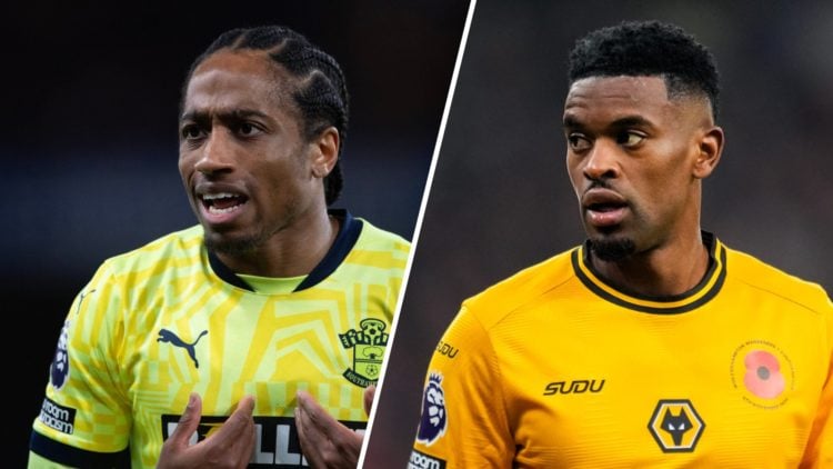 A split image of Kyle Walker-Peters and Nelson Semedo