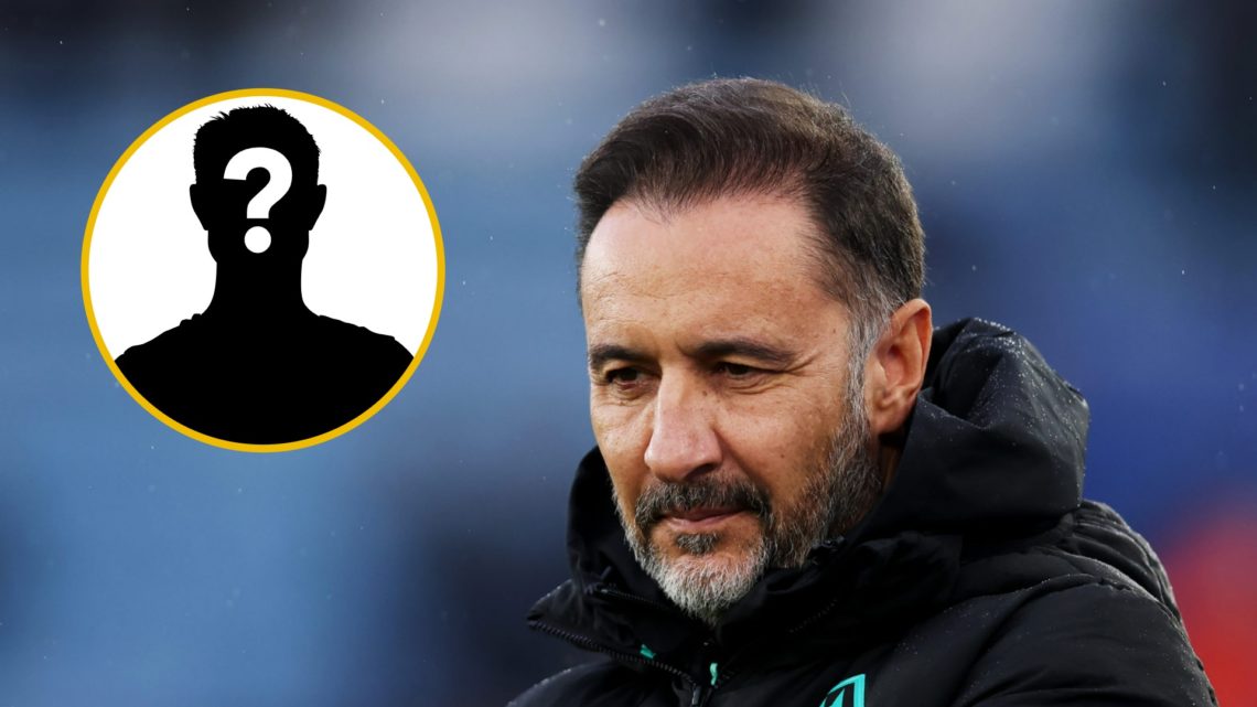 Wolves manager Vitor Pereira looks on (right), mystery player (inset)