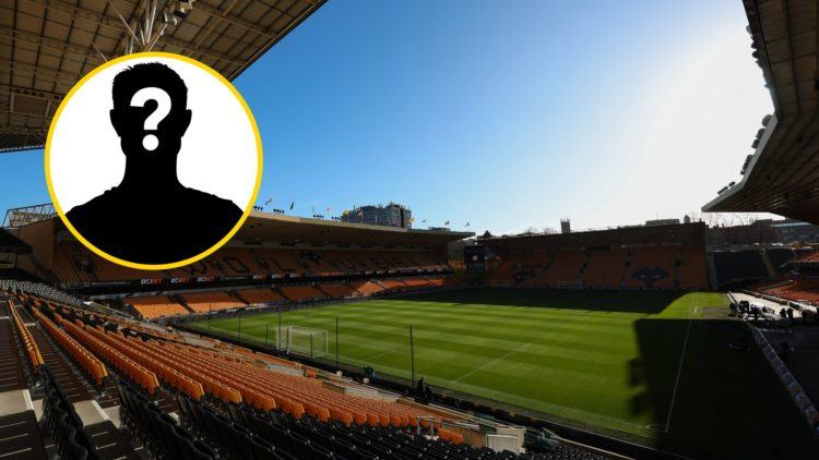 A general view of Molineux (central), mystery player (inset)