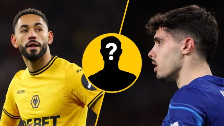 Split image of (L) Matheus Cunha during the Premier League match between Wolverhampton Wanderers and Fulham and (R) Pedro Neto during the Premier L...