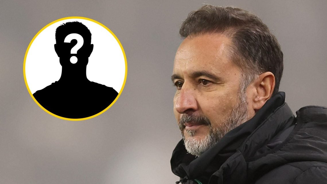 Wolves manager Vitor Pereira looks on (right), mystery player (inset)