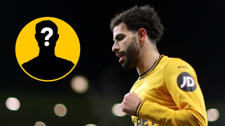 Rayan Ait-Nouri during the Premier League match between Wolverhampton Wanderers FC and Nottingham Forest, inset, mystery icon.