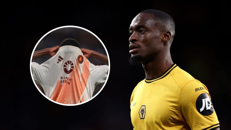 An image of Wolves ace Toti Gomes with an inset of Evan Ndicka