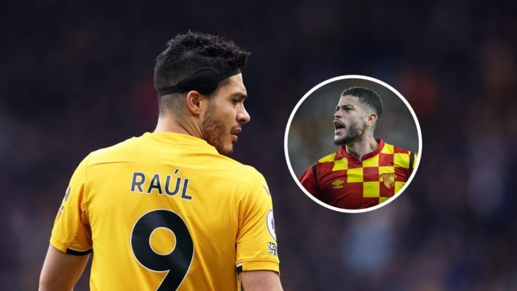 An image of Raul Jimenez with an inset of Romulo Cardoso