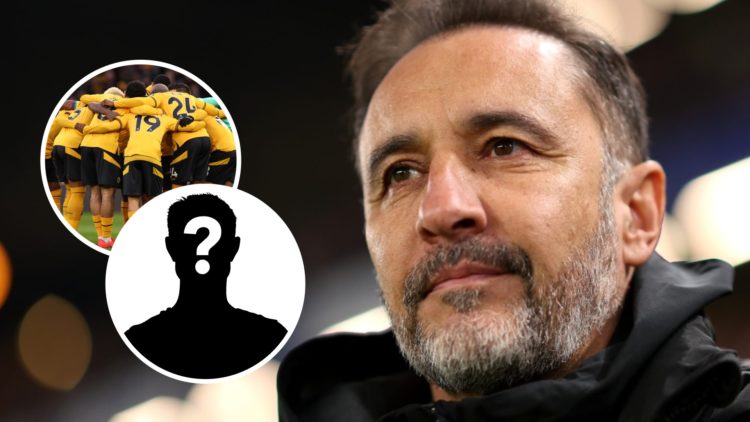 Vitor Pereira ahead of the Premier League match between Chelsea and Wolverhampton Wanderers, inset, Wolves players huddle prior to the Premier Leag...