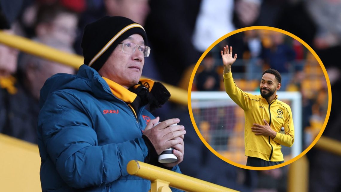 Wolves owner's Fosun watch on at Molineux (left), Matheus Cunha waves goodbye to Wolves fans (right)