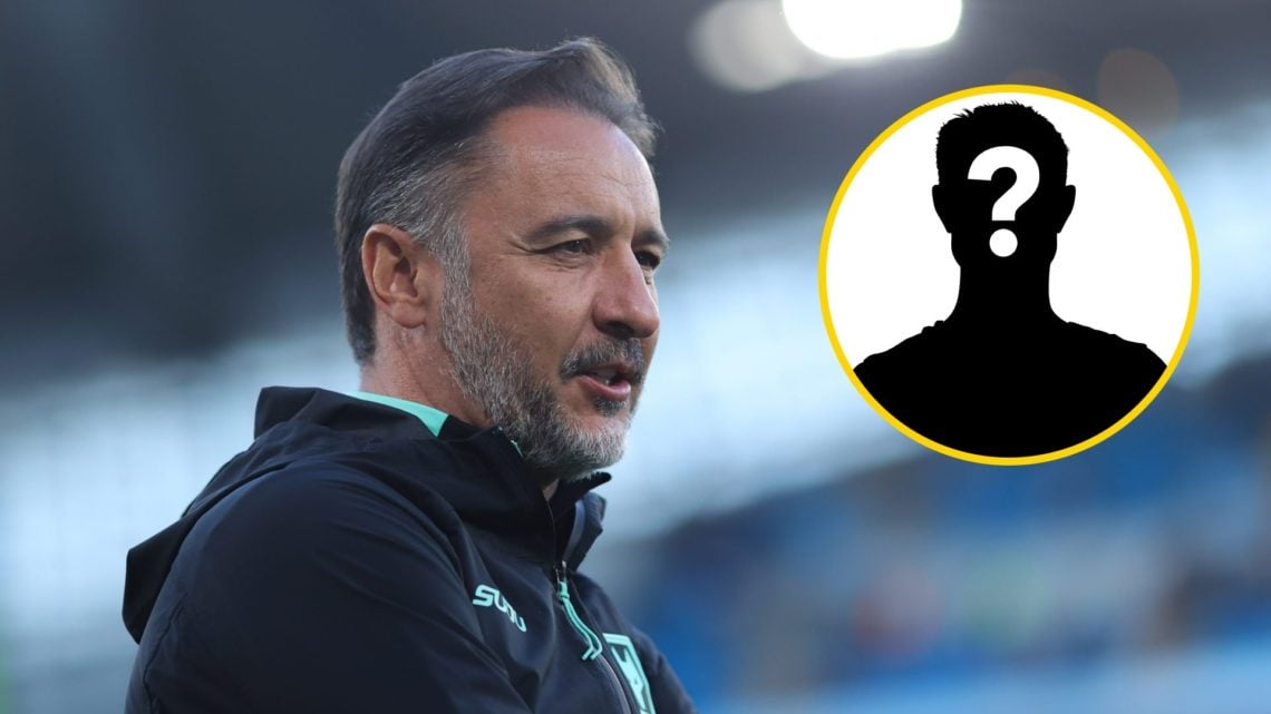 Wolves manager Vitor Pereira looks on at the Etihad Stadium (left), mystery player (inset)