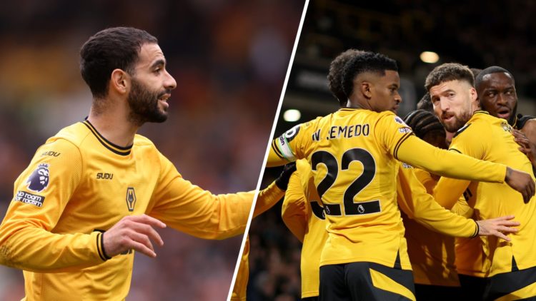 A split image of Rayan Ait-Nouri and Nelson Semedo
