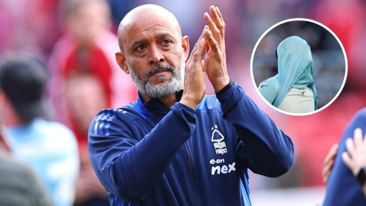 An image of Nuno Espirito Santo with an inset of Taty Castellanos