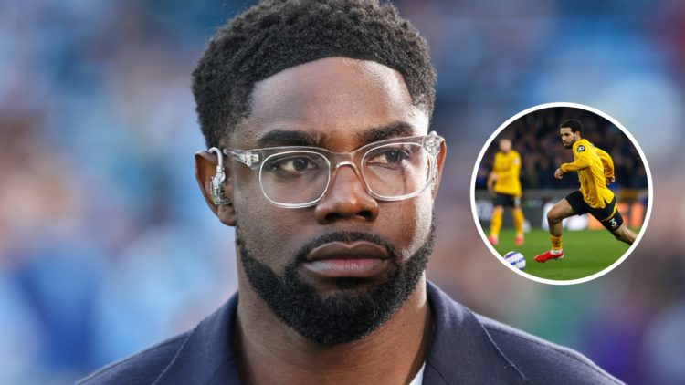 An image of Micah Richards with an inset of Rayan Ait-Nouri