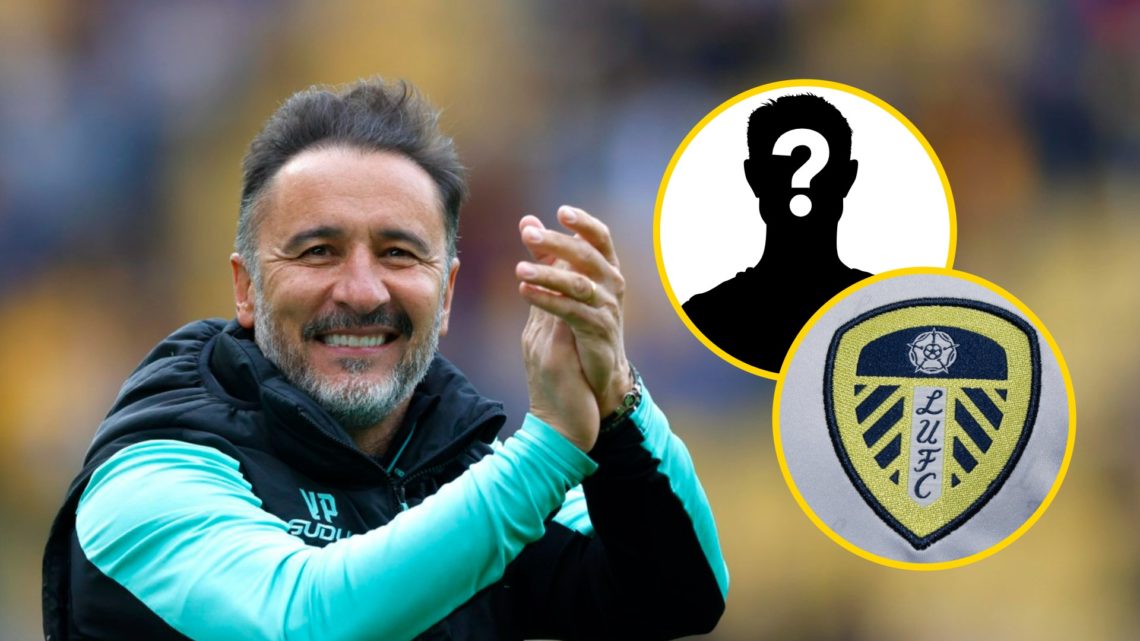 Wolves manager Vitor Pereira applauds (left), Leeds United badge (lower inset), mystery player (upper inset)